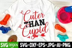 Cuter Than Cupid SVG Cut File , Valentine's Day SVG Design Product Image 2
