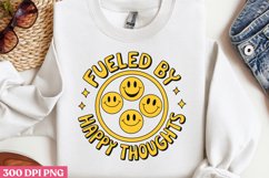 Fueled by happy thoughts, PNG, Retro Positive Sublimation PN Product Image 1