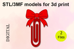 Paper Clips, Bow STL/3MF files for 3D Printing Product Image 1