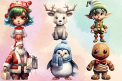 Cute Christmas Set Sublimation Clipart, Cute Christmas PNG Product Image 2