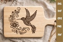 Hummingbird Design, Cutting board, Laser cut, Cricut svg Product Image 1