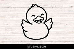 Happy Baby Duck Illustration SVG Product Image 1