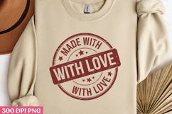 Made With Love PNG, Valentines Day Stamps Clipart PNG Product Image 2