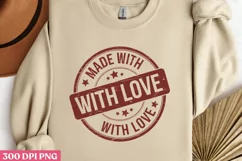 Made With Love PNG, Valentines Day Stamps Clipart PNG Product Image 2