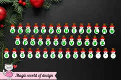 Snowman Christmas Alphabet Clipart 26 Letters A-Z Product Image 2