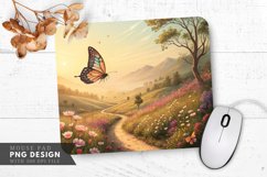 Enchanting Butterfly Valley Mouse Pad PNG design Product Image 1