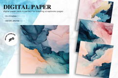 Rainbow Watercolor Alcohol Ink Background Digital Paper Product Image 1