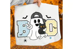 BOO Spooky Vibes Kids Halloween PNG, Spooky Ghost PNG, BOO Product Image 5