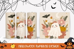 Floral Ghost Tumbler, Halloween Bats Tumbler Wrap Product Image 1