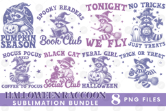 Funny Sarcastic Feral Witch Raccoon Halloween PNG DTF Bundle Product Image 1