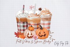 Fall vibes &amp; spice baby Sublimation PNG Product Image 1