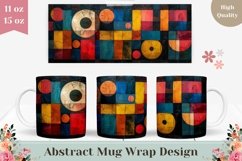 Colorful Art Mug Wrap Design, Abstract Mug Template Product Image 1