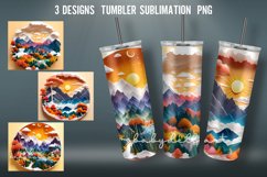 3D Winter Tumbler Wrap Sublimation PNG | Papercat 3D Product Image 2