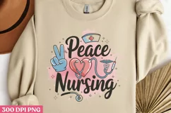 Peace nursing life PNG, Nurse Sublimation PNG Product Image 1