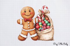 Christmas Gingerbread Man Clipart Bundle PNG Product Image 2