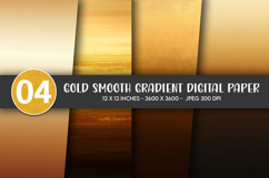Gold Smooth Gradient Digital Paper Product Image 1