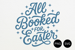 All Booked For Easter Book Lover PNG and SVG 9 Colors Product Image 1