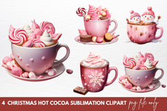 Christmas Hot Cocoa Sublimation Clipart Product Image 1
