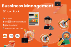 Business Management 3D Icon Pack Product Image 1