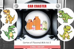 Car Coaster Flavored Milk Carton Product Image 1