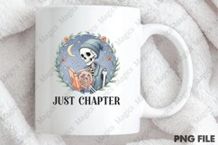 Charming Skeleton Reading Book PNG Product Image 4