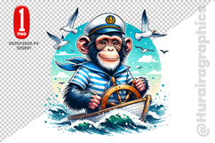Cute Monkey Clipart - PNG File Product Image 2