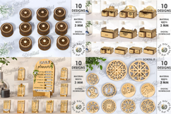 3D Present Mega Bundle Lasercut. Gift holder box. Home decor Product Image 2