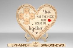 Personalized Mom Puzzle Heart Sign SVG, Gift for Mom Product Image 1