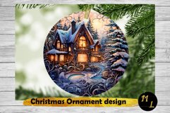 3d Christmas Ornament,Christmas House Ornament Sublimation Product Image 1