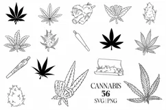 Cannabis SVG/PNG files, Weed svg, Stoner svg, Marijuana svg Product Image 4