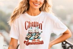 Chillin with My Snowman Christmas PNG Sublimation Product Image 1