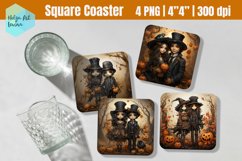 Square Coaster Sublimation | Fall PNG Product Image 1