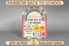 Personalized First Day Of School Sign Svg Product Image 1