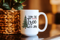 Trim the Tree with Joy SVG Cut File, Christmas Holiday svg Product Image 6