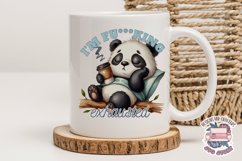 Sarcasm Sublimation design Funny Quote Animal Tired Panda Product Image 4