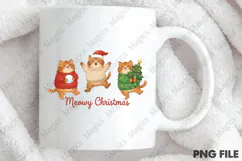 Meowy Christmas PNG, Christmas Cat PNG Product Image 4