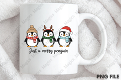 Just a Merry Penguin Christmas PNG Product Image 4