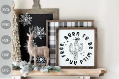 Born To Be Wild And Free SVG Design / Boho Girl SVG Cut File Product Image 2