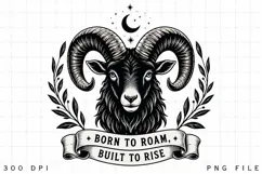 Born To Roam Built To Rise PNG Sublimation Design - Vintage Product Image 2