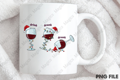 Drunk Funny Wine Christmas PNG Product Image 4