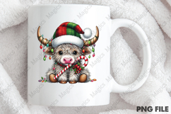 Highland Cow Christmas Png, Christmas Product Image 4