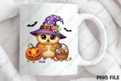 Halloween Owl PNG with Witch Hat Product Image 4