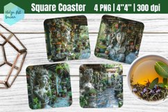 Plants PNG | Square Coaster Sublimation Product Image 1