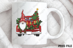 Christmas Gnome and Red Truck Png Design Product Image 4