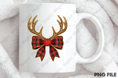 Christmas Reindeer Coquette Bow PNG Product Image 4