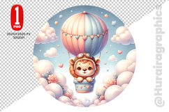 Cute Lion Clipart - PNG File Product Image 1