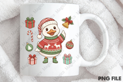 Cozy Winter Christmas Goose Png, Funny Product Image 4