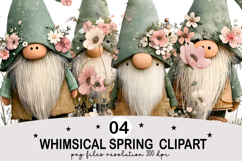 Whimsical Spring Clipart png Whimsical Spring Watercolor png Product Image 1