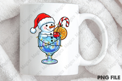 Melting Snowman Drink PNG, Christmas PNG Product Image 4