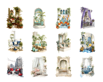 Cozy Watercolor Balcony PNG Collection Product Image 4